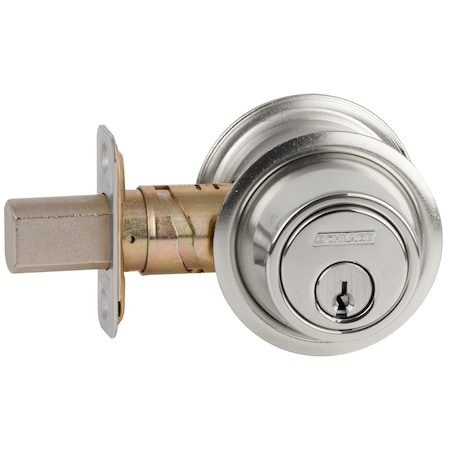 Schlage Grade 2, Double Cyl, C KWY, US26, Rectangle Stk, 6 Pins B562P 625
